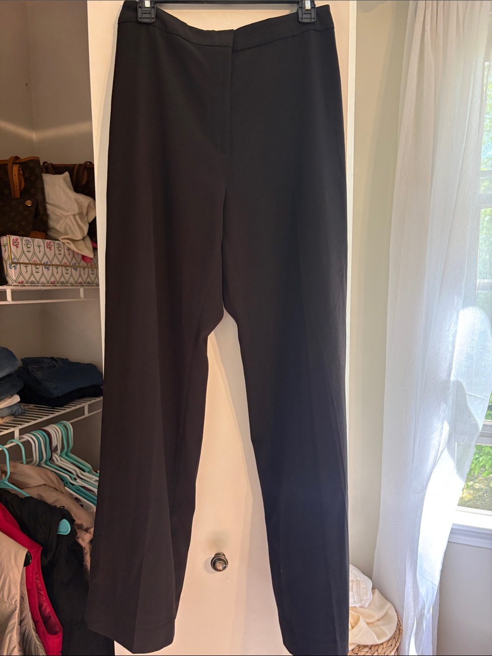 H&M Lightweight Black Straight-Leg Trousers